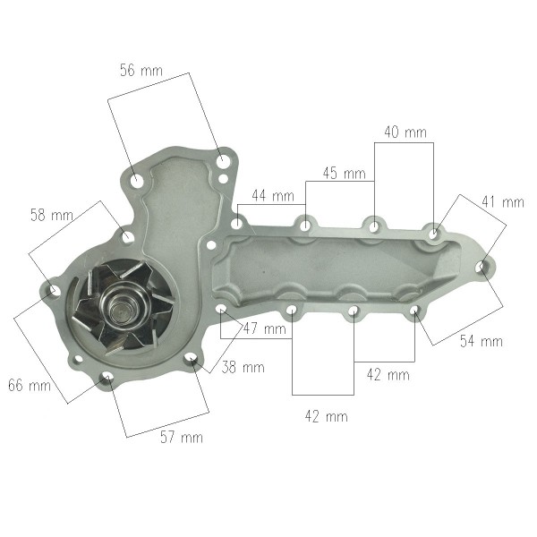 Kubota water pump, 15221-73030, Kubota V1502, Kubota V1202, Kubota V1902, Kubota V2203B, Kubota V2203E