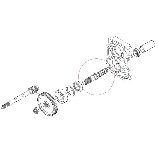 Arbre de prise de force, 3C041-80140, 5-18-124-08, prise de force, prise de force, 225 mm, 6T, 26T