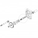 Arbre de prise de force, 3C041-80140, 5-18-124-08, prise de force, prise de force, 225 mm, 6T, 26T
