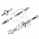 Ozubené kolo převodovky 17T 44T 37150-21571 Kubota L1501 L2201 5-19-115-04