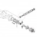 Roue à disque 21T, arbre d'entraînement 8T, 3A021-42300, 3A041-42300, 3A022-42300, 3A022-42302, Kubota L39, Kubota L3940, Kubota