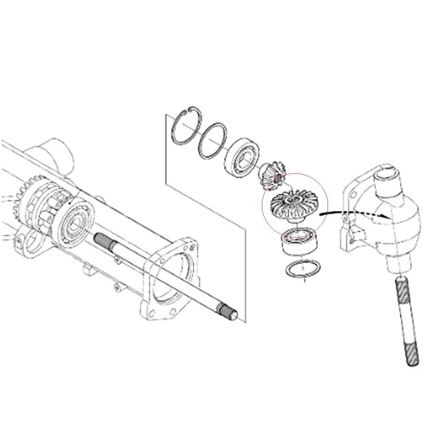 Gear, 20T, 20T, 3C011-43422, 5-19-131-24, Kubota M6040, Kubota M7040, Kubota M8540