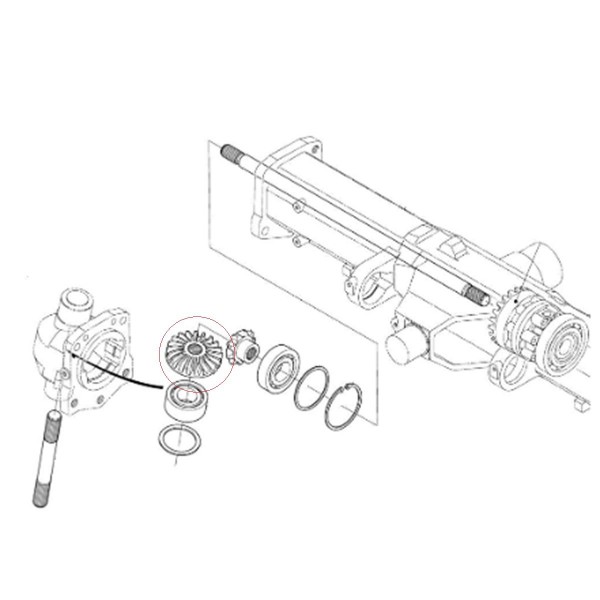 Řetězové kolo, 20T, 20T, 3C011-43422, 5-19-131-24, Kubota M6040, Kubota M7040, Kubota M8540