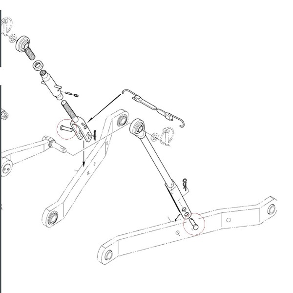 Linkage pin / 13.50 x 50 mm / Kubota L3408 / 38687-71582 / 5-25-124-60