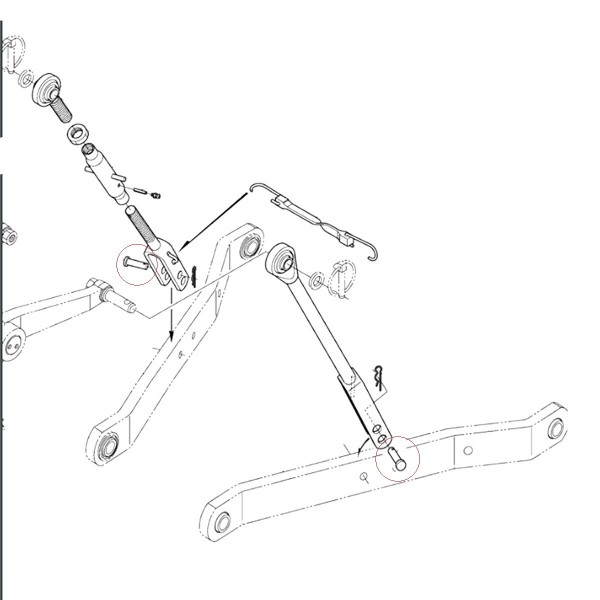 Čep tříbodového závěsu / 15,70 x 43 mm / Kubota L4508 / 38747-71582 / 5-25-104-20