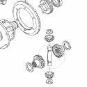 Wałek mechanizmu różnicowego 198320-31820, 5-25-125-10, Yanmar EF494T