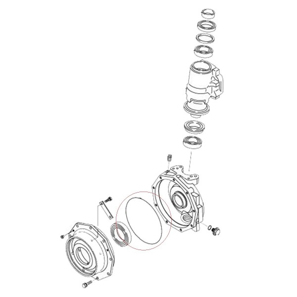 O-ring, front wheel hubs, final drive seal, Yanmar EF453T, Cub Cadet EX450, 24321-002200, 5-27-101-80, Sealing ring, O-ring seal