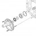 Príruba ložiska vývodového hriadeľa / Ø25 / 42 mm / Kubota L4701 / L4708 / TC403-22350 / 5-26-215-33