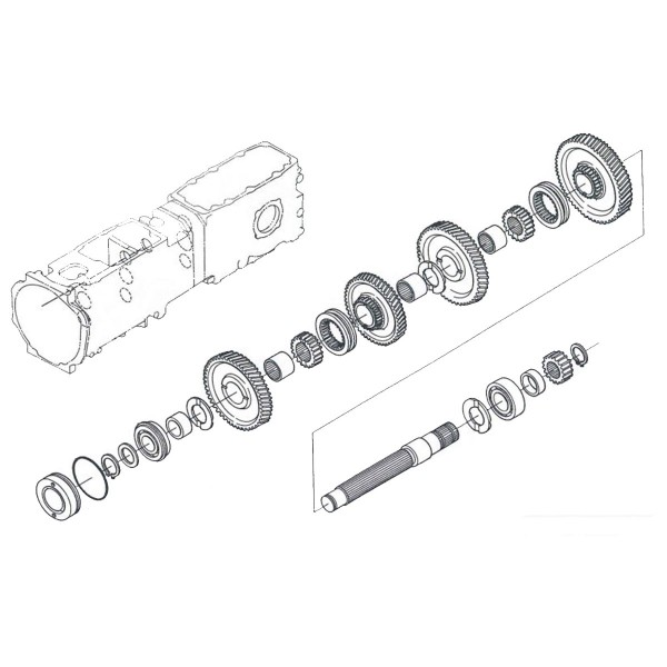 Kettenrad 1. Gang L-1 31351-21742 45T 16T Kubota L1-22 5-19-103-08