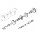 Kettenrad 1. Gang L-1 31351-21742 45T 16T Kubota L1-22 5-19-103-08