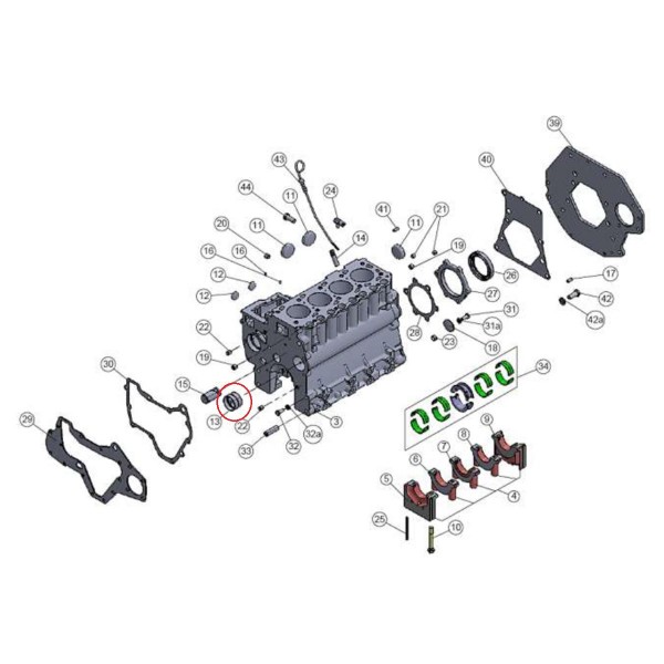 Tuleja wałka rozrządu / VST MT180 / MT224 / MT270 | Traktor.com.pl