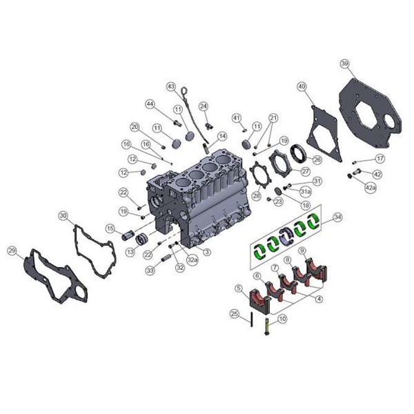 Joint tournant de vilebrequin gauche / VST MT180 / MT224 / MT270