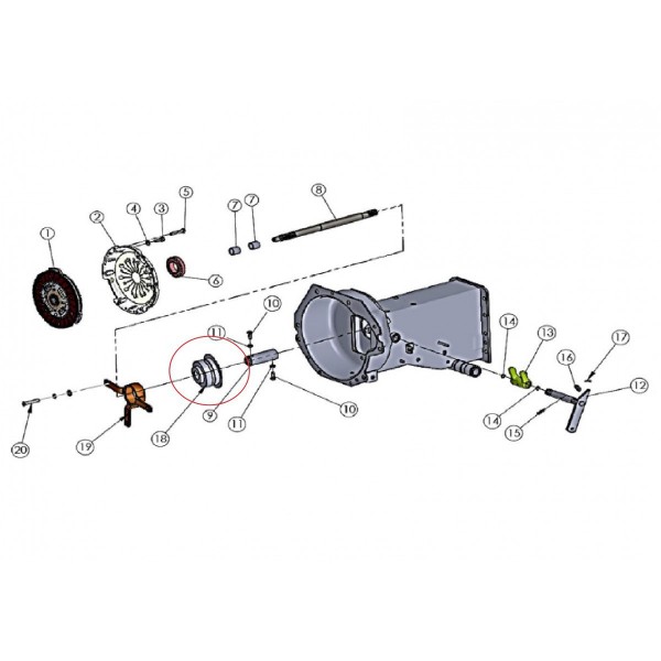 Piasta łożyska sprzęgła / VST MT224 / MT270 / P01876 | Traktor.com.pl