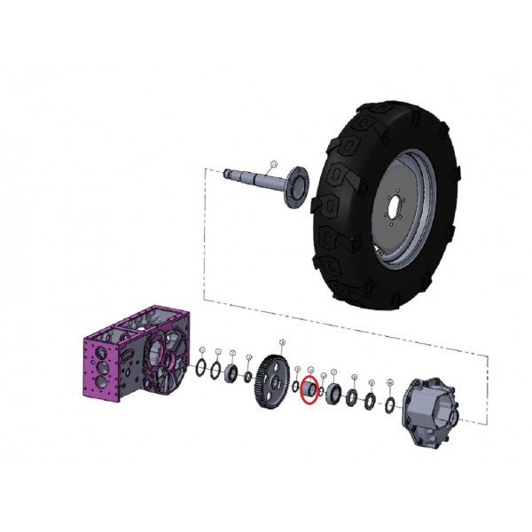 Brida del eje trasero Mitsubishi VST