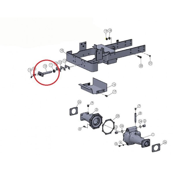 WELLE Mittelachsaufnahme Mitsubishi VST Vorderachse