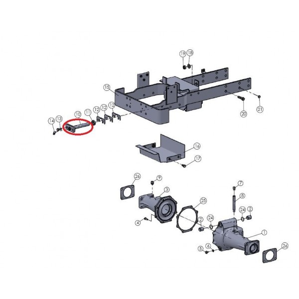 HŘÍDEL Středové uložení nápravy Mitsubishi VST přední náprava