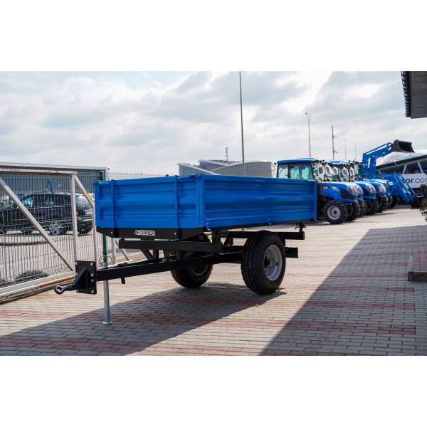 Przyczepa rolnicza jednoosiowa 2.5T z kiprem 4FARMER