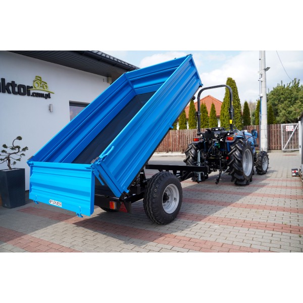 Przyczepa rolnicza jednoosiowa 2.5T z kiprem 4FARMER