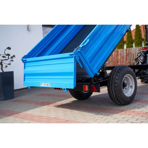 Single-axle agricultural trailer 2.5T with a 4FARMER tipper