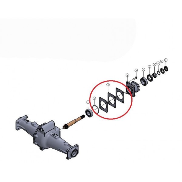 Těsnění pro přední nápravu Mitsubishi VST MT180/222/270