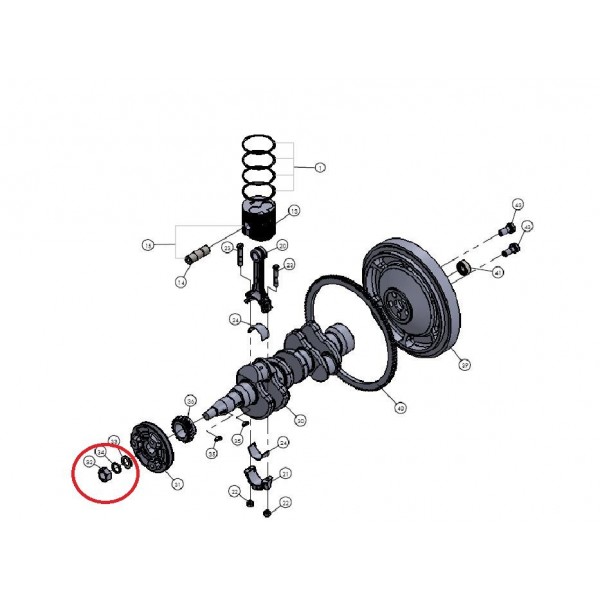 Tuerca M18 Mitsubishi VST MT180/222/270