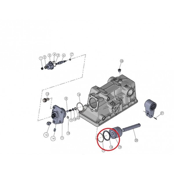 Odklejacz uszczelniacza tłoka podnosnika Mitsubishi VST MT180/222/270