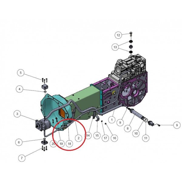 Gumový kryt hydraulické hadice Mitsubishi VST MT180/222/270