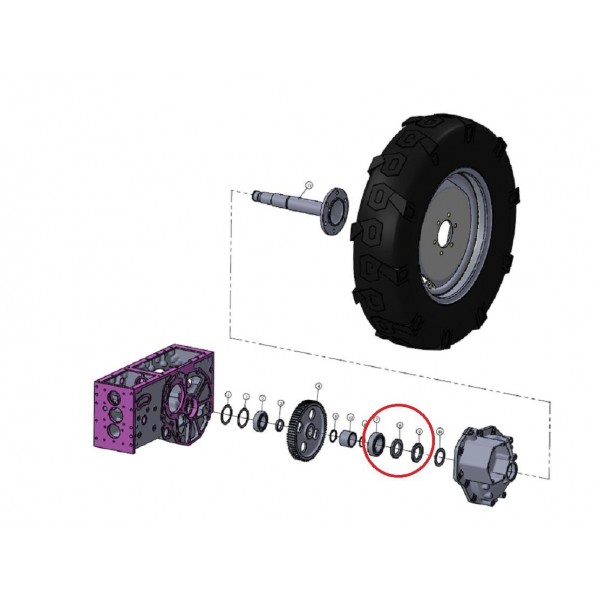 Mitsubishi VST MT180/222/270 Hinterachswellenausrichtung