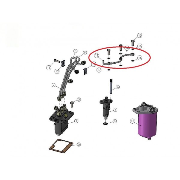 Mitsubishi VST MT180/222/270 Überlaufschlauch