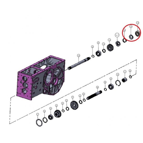 Uchwyt sprężyny wałka PTO Mitsubishi VST MT180/222/270
