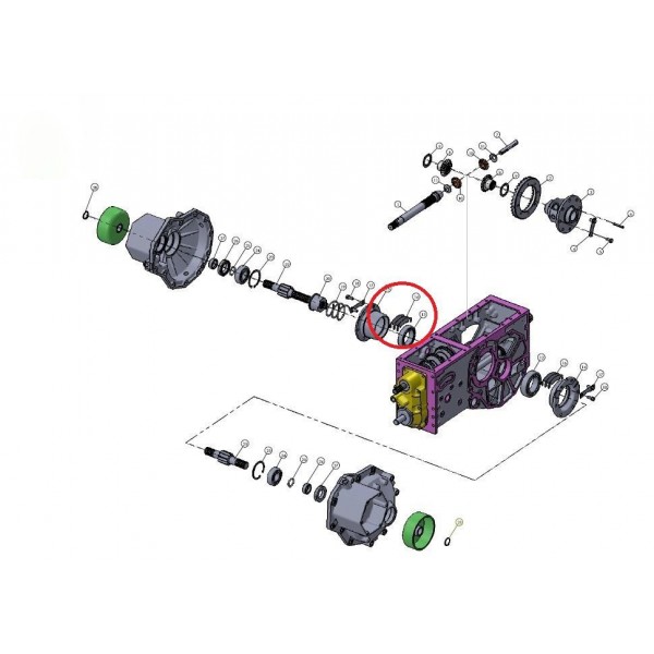 Distanzstück für Mitsubishi VST MT180/222/270 Differential