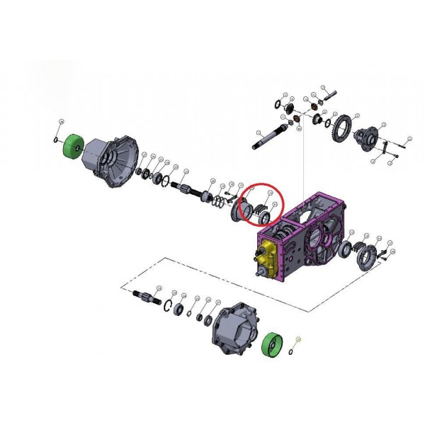 Entretoise pour différentiel Mitsubishi VST MT180/222/270