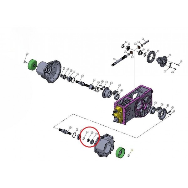 Tesniaca manžeta brzdového hriadeľa Mitsubishi VST MT180/222/270