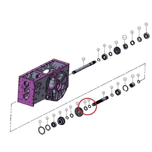 PTO shaft spacer