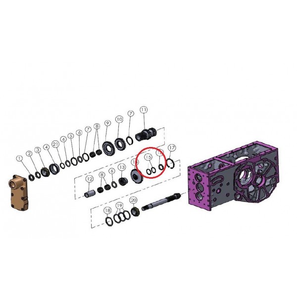Coussinet d'entraînement Mitsubishi VST MT180/222/270