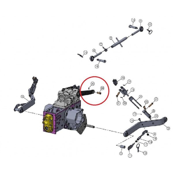 Zawleczka spinka hydrauliki Mitsubishi VST