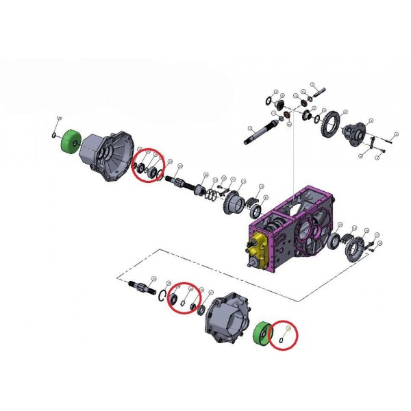 O Ring rear Ø25 Mitsubishi VST axle