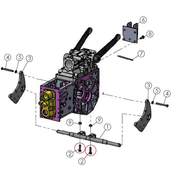 Śruba M12x40 Mitsubishi VST