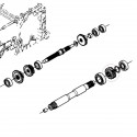 Ozubené koleso vývodového hriadeľa 66706-14530 17T 18T 59 mm Kubota B1-14 B1-15 B1200 B1400 B5200 B6100 B7100