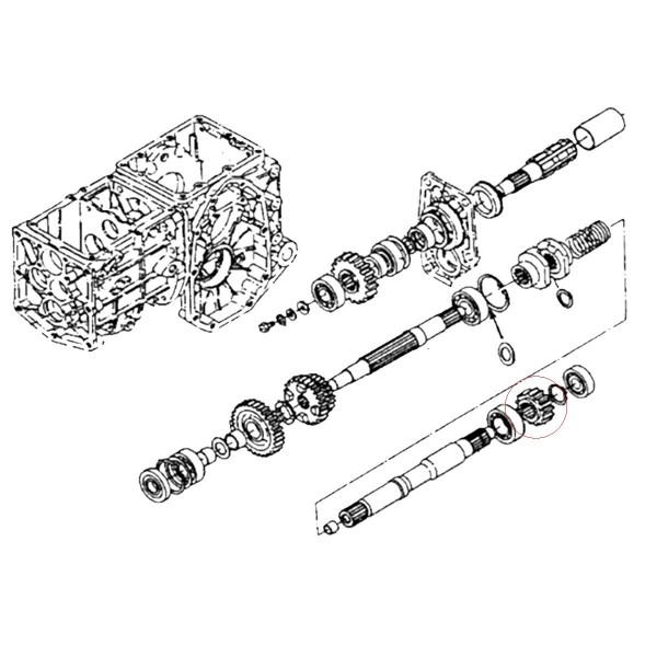 Zębatka WOM PTO 66706-14530 17T 18T 59 mm Kubota B1-14 B1-15 B1200 B1400 B5200 B6100 B7100