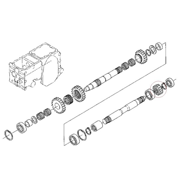 Pignon, 14T, 18T, 67311-14530, 42054, Kubota B