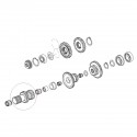 Shaft, 25T, 21T, 16T, sprocket, 1480-207-001-10, 42051, Ieki TE3210, Iseki TU1700, Iseki TU1900, Iseki TU2100