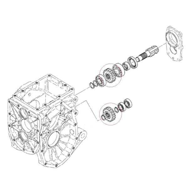 Piñón, 1427-211-004-00, Iseki, 13T/19T, 13T/19T, 13T, 19T