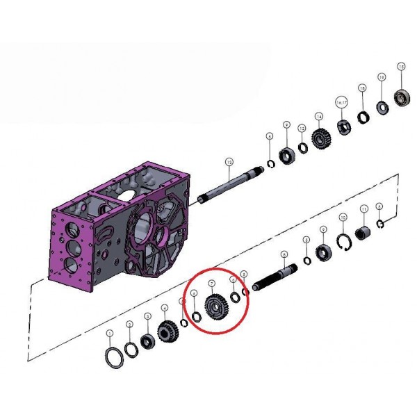 Mitsubishi VST-Zapfwellengetriebe