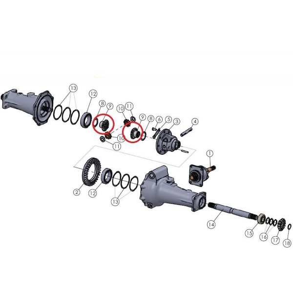 Přední diferenciál Mitsubishi VST