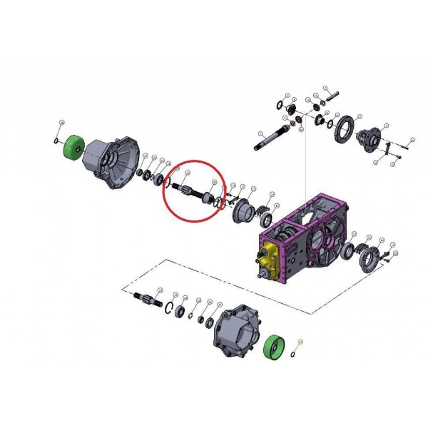 Eje derecho de transmisión trasera Mitsubishi VST RH