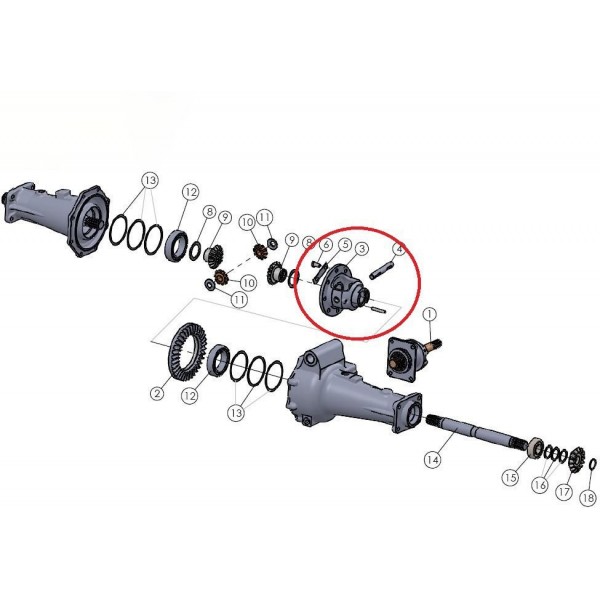 Mitsubishi VST satelitný kôš prednej nápravy