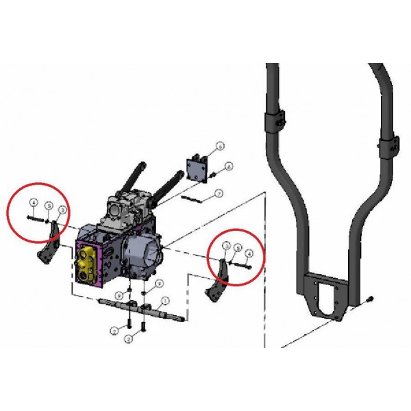 Tornillo M10x85 para suspensión trasera Mitsubishi VST MT180/224/270