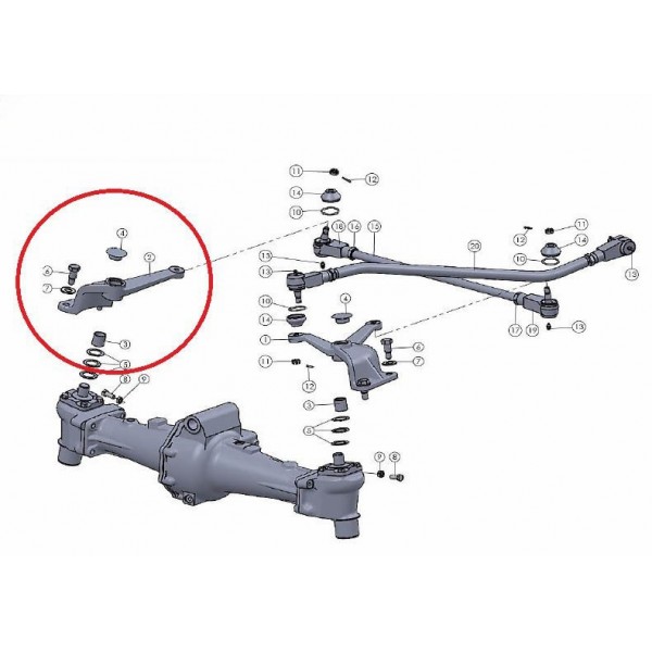 Mitsubishi VST MT180/224/270 steering linkage arm