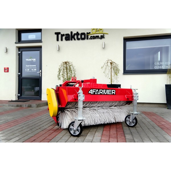 120 cm sweeper for the 4FARMER tractor with a basket